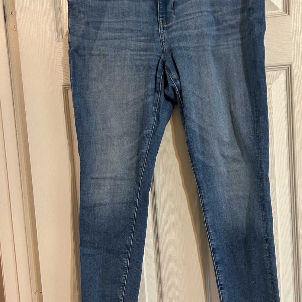 American Eagle Outfitters Blue Jeggings with Distressed Look